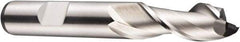 DORMER - 20mm Diam, 38mm LOC, 2 Flute Cobalt Keyway End Mill - Spiral Flute, Uncoated, 20mm Shank Diam, 104mm OAL, 40° Helix, Centercutting - Eagle Tool & Supply