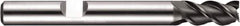 DORMER - 3 Flute Powdered Metal Roughing & Finishing Square End Mill - AlCrN Finish, Weldon Shank, 45° Helix, Centercutting, Regular Length - Eagle Tool & Supply