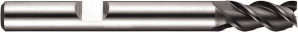 DORMER - 6 Flute Powdered Metal Roughing & Finishing Square End Mill - AlCrN Finish, Weldon Shank, 45° Helix, Centercutting, Regular Length - Eagle Tool & Supply