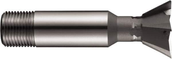 DORMER - 32mm Diam x 13.5mm" Width of Cut, 60° Included Angle, High Speed Steel Dovetail Cutter - Uncoated - Eagle Tool & Supply