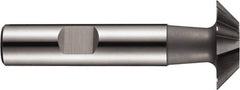 DORMER - 16mm Diam x 6.3mm Width of Cut, 60° Included Angle, Cobalt Dovetail Cutter - Weldon Flat, Uncoated - Eagle Tool & Supply