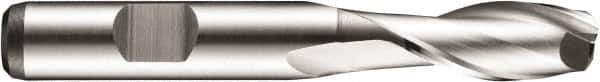 DORMER - 20mm Diam, 38mm LOC, 2 Flute Powdered Metal Keyway End Mill - Spiral Flute, Uncoated, 20mm Shank Diam, 104mm OAL, 30° Helix, Centercutting - Eagle Tool & Supply