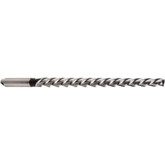 DORMER - 8mm Pin, 0.4255" Diam, 0.3113" Small End, 10mm Diam Tanged Shank, 145mm Flute, Taper Pin Reamer - Eagle Tool & Supply