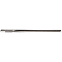 DORMER - 12mm Pin, 0.6304" Diam, 0.4649" Small End, 14mm Diam Straight Shank, 210mm Flute, Taper Pin Reamer - Eagle Tool & Supply