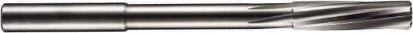 DORMER - 1.48mm Solid Carbide 3 Flute Chucking Reamer - Spiral Flute, 4mm Straight Shank, 9mm Flute Length, 49mm OAL - Eagle Tool & Supply