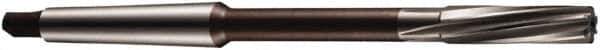 DORMER - 10mm Solid Carbide 6 Flute Chucking Reamer - Spiral Flute, 1MT Morse Taper Shank, 38mm Flute Length, 168mm OAL - Eagle Tool & Supply