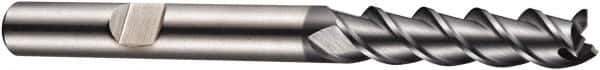 DORMER - 4 Flute Powdered Metal Roughing & Finishing Square End Mill - AlCrN Finish, Weldon Shank, 45° Helix, Centercutting, Extra Long Length - Eagle Tool & Supply