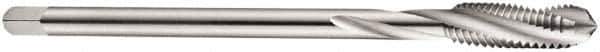 DORMER - M20x2.50 Metric Coarse 3 Flute 6H Bottoming Spiral Flute Tap - Cobalt, Bright Finish, 140mm OAL, Right Hand Flute, Right Hand Thread, Series E258 - Eagle Tool & Supply