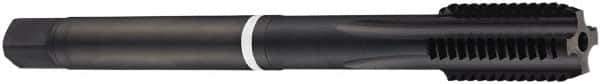 DORMER - M14x2.00 Metric Coarse 6HX 4 Flute Nitride Finish Powdered Metal Straight Flute Machine Tap - Bottoming, Right Hand Thread, 110mm OAL, 25mm Thread Length, Oversize - Exact Industrial Supply