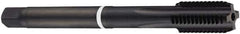 DORMER - M22x2.50 Metric Coarse 6HX 4 Flute Nitride Finish Powdered Metal Straight Flute Machine Tap - Bottoming, Right Hand Thread, 140mm OAL, 34mm Thread Length, Oversize - Eagle Tool & Supply