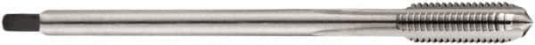 DORMER - M3x0.50 Metric Coarse 6H 3 Flute Bright Finish Cobalt Straight Flute Machine Tap - Bottoming, Right Hand Thread, 56mm OAL, 10mm Thread Length, Oversize - Eagle Tool & Supply