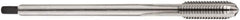 DORMER - M6x1.00 Metric Coarse 6H 3 Flute Bright Finish Cobalt Straight Flute Machine Tap - Taper, Right Hand Thread, 80mm OAL, 15mm Thread Length, Oversize - Eagle Tool & Supply