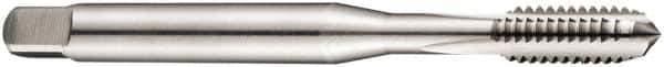 DORMER - #2-64 UNF 2B 3 Flute Bright Finish Cobalt Straight Flute Machine Tap - Bottoming, Right Hand Thread, 45mm OAL, 7mm Thread Length, Oversize - Exact Industrial Supply