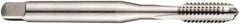 DORMER - #12-28 UNF 2B 3 Flute Bright Finish Cobalt Straight Flute Machine Tap - Bottoming, Right Hand Thread, 80mm OAL, 15mm Thread Length, Oversize - Eagle Tool & Supply