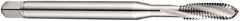 DORMER - M5x0.80 Metric Coarse 3 Flute 6H Bottoming Spiral Flute Tap - Cobalt, Bright Finish, 70mm OAL, Right Hand Flute, Right Hand Thread, Series E207 - Exact Industrial Supply