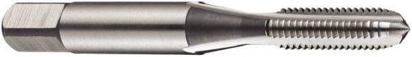 DORMER - 3/8-24 UNF 2B 3 Flute Bright Finish High Speed Steel Straight Flute Standard Hand Tap - Bottoming, Right Hand Thread, 63mm OAL, 16mm Thread Length, Oversize - Eagle Tool & Supply