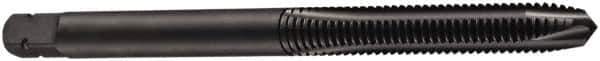 DORMER - 1/2-13 UNC, 3 Flute, Oxide Finish, Cobalt Spiral Point Tap - Plug Chamfer, Right Hand Thread, 89mm OAL, 22mm Thread Length, 9mm Shank Diam, 2B Class of Fit, Series E021 - Exact Industrial Supply