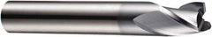 DORMER - 4.8mm Diam, 6mm LOC, 3 Flute Solid Carbide Keyway End Mill - Spiral Flute, AlCrN Finish, 6mm Shank Diam, 54mm OAL, 30° Helix, Centercutting - Eagle Tool & Supply