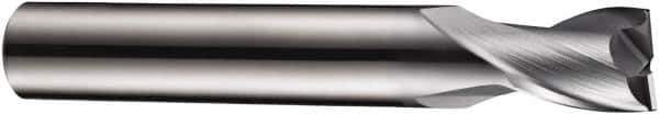 DORMER - 6mm Diam, 7mm LOC, 2 Flute Solid Carbide Keyway End Mill - Spiral Flute, AlCrN Finish, 6mm Shank Diam, 54mm OAL, 30° Helix, Centercutting - Eagle Tool & Supply