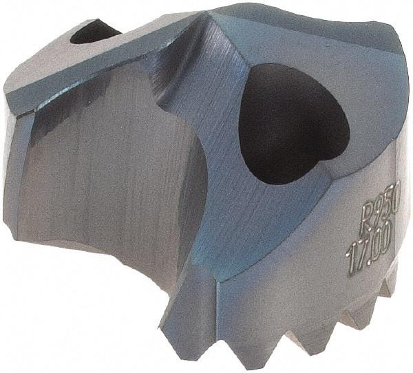 DORMER - Series R950, 17mm Diam 140° Replaceable Drill Tip - Carbide, TiAlN Finish, Through Coolant - Eagle Tool & Supply