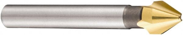 DORMER - 6mm Shank Diam, 3 Flute 60° High Speed Steel Countersink - Eagle Tool & Supply