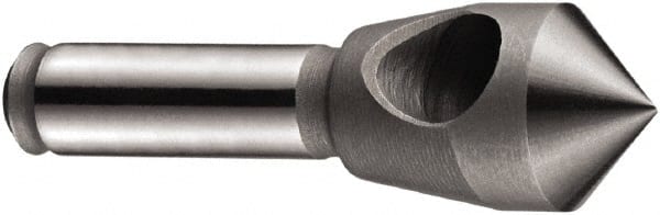 DORMER - 21mm Head Diam, 10mm Shank Diam, 1 Flute 90° Cobalt Countersink - Eagle Tool & Supply