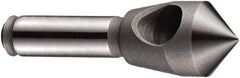 DORMER - 14mm Head Diam, 8mm Shank Diam, 1 Flute 90° Cobalt Countersink - Bright Finish, 48mm OAL, Single End, Straight Shank, Right Hand Cut - Eagle Tool & Supply