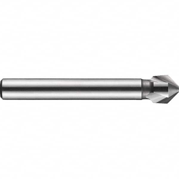 DORMER - 6mm Shank Diam, 3 Flute 90° High Speed Steel Countersink - Eagle Tool & Supply