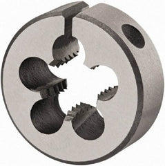 DORMER - 5/16-18 UNC Thread, 1-1/2" Outside Diam High Speed Steel Round Die - 1/2" Thick, Right Hand Thread, Series F320, Adjustable - Exact Industrial Supply