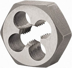 DORMER - 1/8-28 BSPP Thread, Nonadjustable Round Pipe Die - High Speed Steel, Right Hand Thread - Exact Industrial Supply