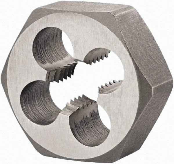 DORMER - 3/4-14 BSPP Thread, Nonadjustable Round Pipe Die - High Speed Steel, Right Hand Thread - Exact Industrial Supply