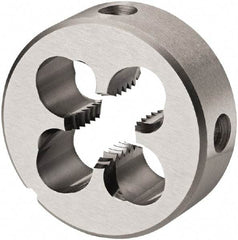 DORMER - 1/2-14 NPT Thread, Nonadjustable Round Pipe Die - High Speed Steel, Right Hand Thread - Exact Industrial Supply