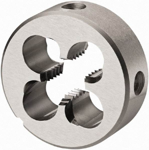 DORMER - M12x1.25 Metric Fine Thread, High Speed Steel Round Die - 10mm Thick, Right Hand Thread, Series F110 - Exact Industrial Supply