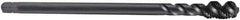 DORMER - M4x0.50 Metric Fine 3 Flute 6H Bottoming Spiral Flute Tap - Cobalt, Oxide Finish, 63mm OAL, Right Hand Flute, Right Hand Thread, Series EX11 - Exact Industrial Supply