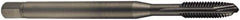 DORMER - 7/16-20 UNF, 3 Flute, Oxide Finish, Cobalt Spiral Point Tap - Bottoming Chamfer, Right Hand Thread, 100mm OAL, 20mm Thread Length, 8mm Shank Diam, 2B Class of Fit, Series EP31 - Exact Industrial Supply