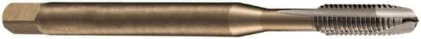 DORMER - #8-36 UNF, 3 Flute, Bright Finish, Cobalt Spiral Point Tap - Bottoming Chamfer, Right Hand Thread, 63mm OAL, 12mm Thread Length, 4.5mm Shank Diam, 2B Class of Fit, Series EP30 - Exact Industrial Supply