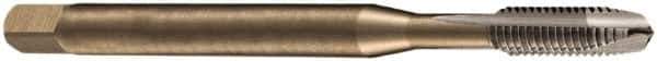 DORMER - 1/4-20 UNC, 3 Flute, Bright Finish, Cobalt Spiral Point Tap - Plug Chamfer, Right Hand Thread, 80mm OAL, 15mm Thread Length, 7mm Shank Diam, 2B Class of Fit, Series EP20 - Exact Industrial Supply