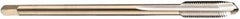 DORMER - M12x1.50 Metric Fine, 3 Flute, Bright Finish, Cobalt Spiral Point Tap - Plug Chamfer, Right Hand Thread, 100mm OAL, 21mm Thread Length, 9mm Shank Diam, 6H Class of Fit, Series EP10 - Exact Industrial Supply