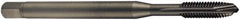 DORMER - M10x1.50 Metric Coarse, 3 Flute, Oxide Finish, Cobalt Spiral Point Tap - Plug Chamfer, Right Hand Thread, 100mm OAL, 20mm Thread Length, 7mm Shank Diam, 6H Class of Fit, Series EP016H - Exact Industrial Supply