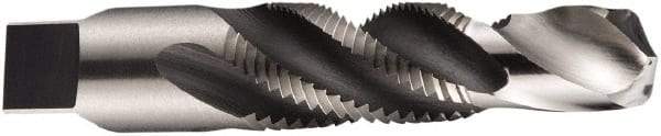 DORMER - 1/4-18 NPT, 3-5/16" OAL, 1/4" Drill Diam, Combination Drill & Tap - 4 Flutes, High Speed Steel, Bright Finish - Eagle Tool & Supply