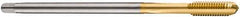 DORMER - M16x2.00 Metric Coarse 6H 4 Flute TiN Finish Cobalt Straight Flute Machine Tap - Bottoming, Right Hand Thread, 137mm OAL, 25mm Thread Length, Oversize - Eagle Tool & Supply