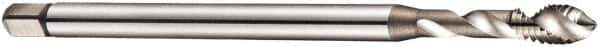 DORMER - M5x0.80 Metric Coarse 3 Flute 6H Bottoming Spiral Flute Tap - Cobalt, Bright Finish, 79mm OAL, Right Hand Flute, Right Hand Thread, Series E605 - Exact Industrial Supply