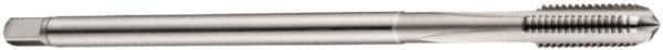 DORMER - M8x1.25 Metric Coarse 6H 3 Flute Bright Finish Cobalt Straight Flute Machine Tap - Plug, Right Hand Thread, 97mm OAL, 17mm Thread Length, Oversize - Eagle Tool & Supply