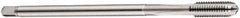 DORMER - M4x0.70 Metric Coarse 6H 3 Flute Bright Finish Cobalt Straight Flute Machine Tap - Taper, Right Hand Thread, 73mm OAL, 12mm Thread Length, Oversize - Eagle Tool & Supply