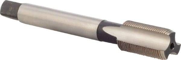 DORMER - 1/2-28 UN 2B 3 Flute Bright Finish High Speed Steel Straight Flute Machine Tap - Bottoming, Right Hand Thread, 89mm OAL, 22mm Thread Length, Oversize - Exact Industrial Supply