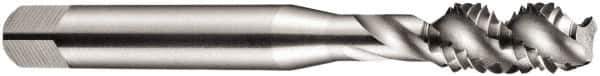 DORMER - 1/2-16 BSF 3 Flute Bottoming Spiral Flute Tap - High Speed Steel, Oxide Finish, 89mm OAL, Right Hand Flute, Right Hand Thread, Series E538 - Eagle Tool & Supply