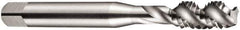 DORMER - 1/2-16 BSF 3 Flute Bottoming Spiral Flute Tap - High Speed Steel, Oxide Finish, 89mm OAL, Right Hand Flute, Right Hand Thread, Series E538 - Eagle Tool & Supply