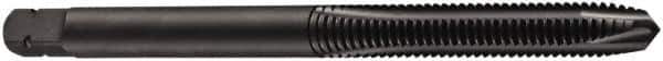 DORMER - 7/16-14 BSW, 3 Flute, Oxide Finish, High Speed Steel Spiral Point Tap - Plug Chamfer, Right Hand Thread, 85mm OAL, 19mm Thread Length, 8mm Shank Diam, Series E534 - Exact Industrial Supply