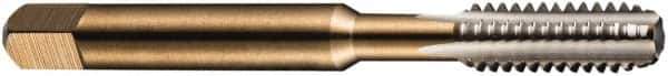 DORMER - 5/8-11 BSW 4 Flute Bright Finish High Speed Steel Straight Flute Machine Tap - Plug, Right Hand Thread, 102mm OAL, 24mm Thread Length, Oversize - Exact Industrial Supply
