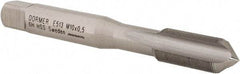 DORMER - M10x0.50 Metric Fine 6H 3 Flute Bright Finish High Speed Steel Straight Flute Machine Tap - Bottoming, Right Hand Thread, 80mm OAL, 18mm Thread Length, Oversize - Exact Industrial Supply